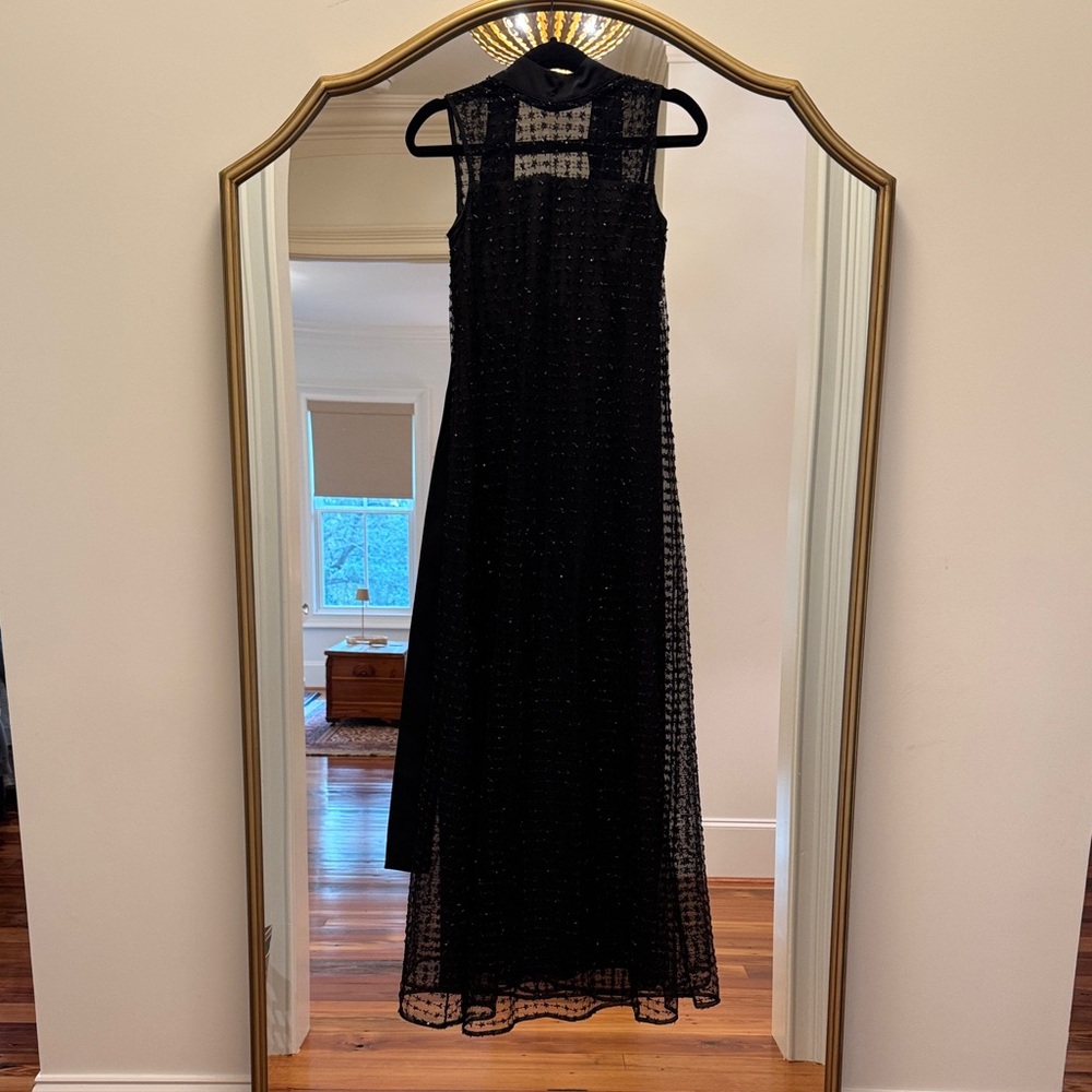 STAUD Albee Embellished Mesh Maxi